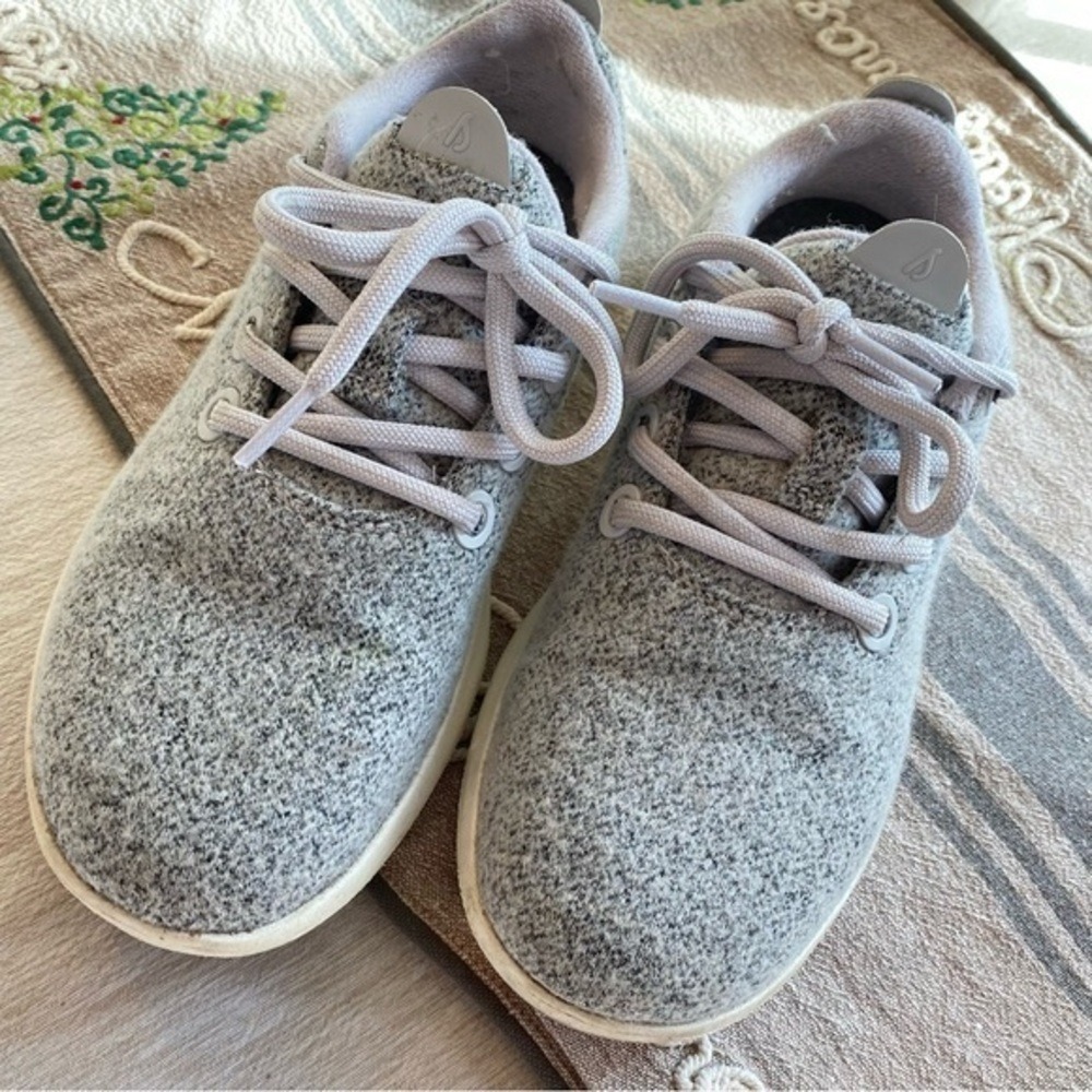 Allbirds Wool Runners Women 7 Grey Excellent Merino Wool Sneakers WRM1W7